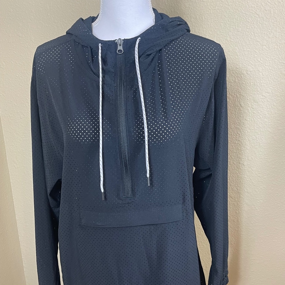 Zella lightweight mesh fabric swimsuit coverup NWT  with hood